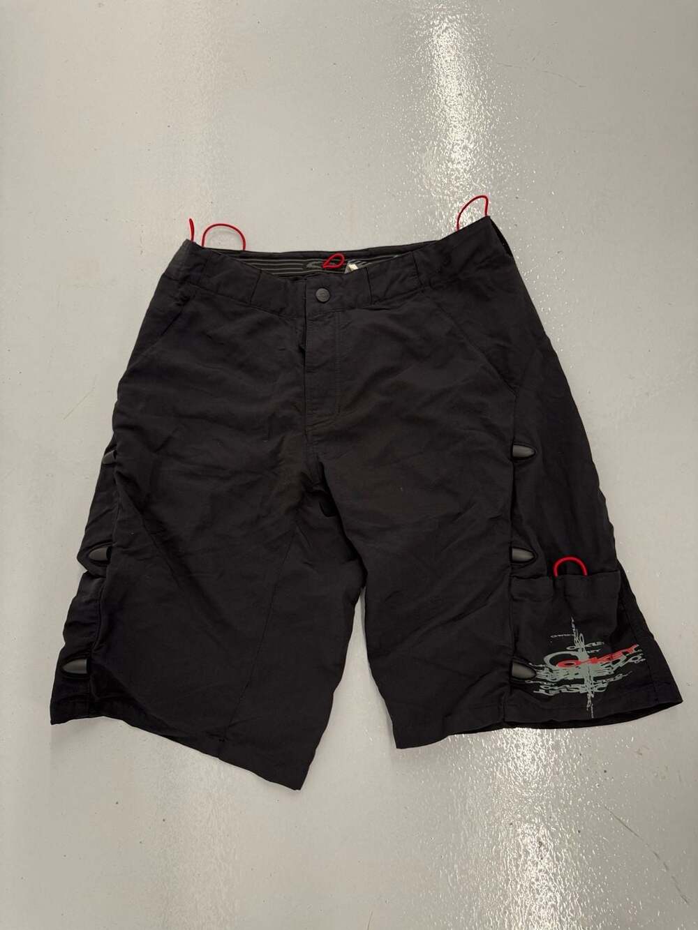 Vintage Oakley Skull Graphic MTB Mountain Biking Shorts